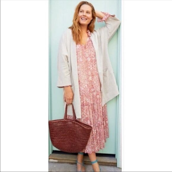 DONNI. 14 Slouchy Ribbed Cardigan Sweater Duster - Picture 4 of 16